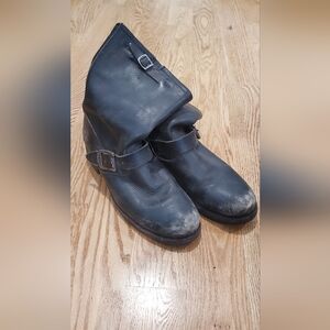FRYE distressed motorcycle boot